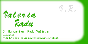 valeria radu business card
